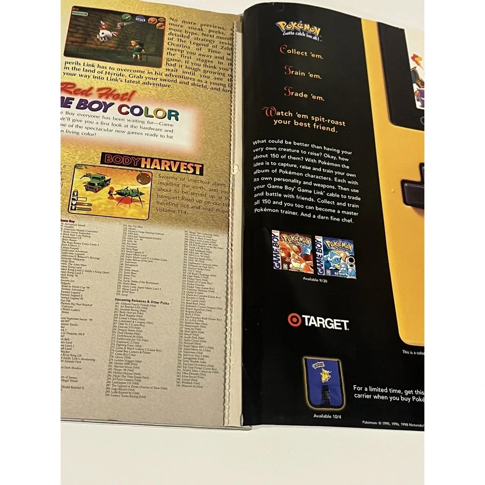 NINTENDO POWER MAGAZINE VOL 113 OCT 98 TUROK 2 , W/POSTER NO Comic or Inserts